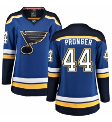 Women's St. Louis Blues #44 Chris Pronger Fanatics Branded Royal Blue Home Breakaway NHL Jersey
