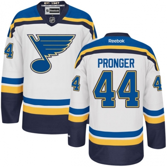 Youth Reebok St. Louis Blues #44 Chris Pronger Authentic White Away NHL Jersey Youth Reebok St. Louis Blues #44 Chris Pronger Authentic White Away NHL Jersey