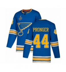 Youth St. Louis Blues #44 Chris Pronger Authentic Navy Blue Alternate 2019 Stanley Cup Final Bound Hockey Jersey