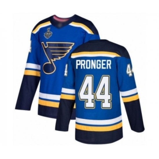 Youth St. Louis Blues #44 Chris Pronger Authentic Royal Blue Home 2019 Stanley Cup Final Bound Hockey Jersey Youth St. Louis Blues #44 Chris Pronger Authentic Royal Blue Home 2019 Stanley Cup Final Bound Hockey Jersey