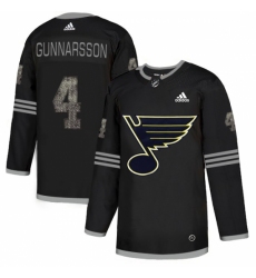 Men's Adidas St. Louis Blues #4 Carl Gunnarsson Black Authentic Classic Stitched NHL Jersey Men's Adidas St. Louis Blues #4 Carl Gunnarsson Black Authentic Classic Stitched NHL Jersey