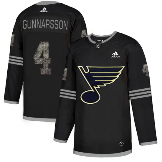 Men's Adidas St. Louis Blues #4 Carl Gunnarsson Black Authentic Classic Stitched NHL Jersey Men's Adidas St. Louis Blues #4 Carl Gunnarsson Black Authentic Classic Stitched NHL Jersey