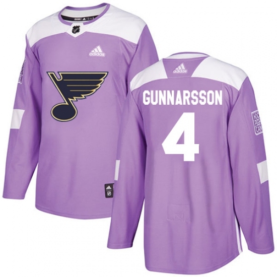 Youth Adidas St. Louis Blues #4 Carl Gunnarsson Authentic Purple Fights Cancer Practice NHL Jersey Youth Adidas St. Louis Blues #4 Carl Gunnarsson Authentic Purple Fights Cancer Practice NHL Jersey