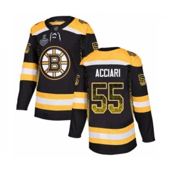 Men's Boston Bruins #55 Noel Acciari Authentic Black Drift Fashion 2019 Stanley Cup Final Bound Hockey Jersey Men's Boston Bruins #55 Noel Acciari Authentic Black Drift Fashion 2019 Stanley Cup Final Bound Hockey Jersey