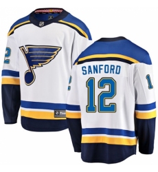 Youth St. Louis Blues #12 Zach Sanford Fanatics Branded White Away Breakaway NHL Jersey
