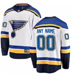 Men's St. Louis Blues Fanatics Branded White Away Breakaway Custom Jersey