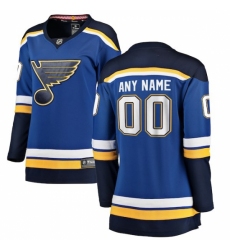 Women's St. Louis Blues Fanatics Branded Blue Home Breakaway Custom Jersey