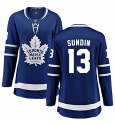 Women's Toronto Maple Leafs #13 Mats Sundin Fanatics Branded Royal Blue Home Breakaway NHL Jersey