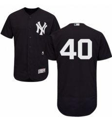Men's Majestic New York Yankees #40 Luis Severino Navy Blue Flexbase Authentic Collection MLB Jersey