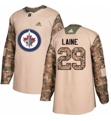 Men's Adidas Winnipeg Jets #29 Patrik Laine Authentic Camo Veterans Day Practice NHL Jersey