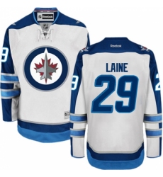 Women's Reebok Winnipeg Jets #29 Patrik Laine Authentic White Away NHL Jersey