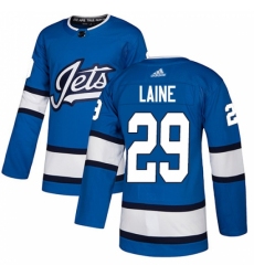 Youth Adidas Winnipeg Jets #29 Patrik Laine Authentic Blue Alternate NHL Jersey