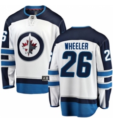 Men's Winnipeg Jets #26 Blake Wheeler Fanatics Branded White Away Breakaway NHL Jersey