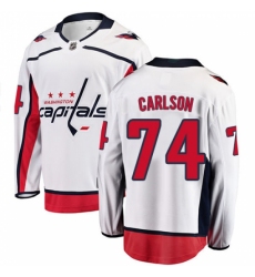 Men's Washington Capitals #74 John Carlson Fanatics Branded White Away Breakaway NHL Jersey