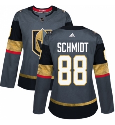 Women's Adidas Vegas Golden Knights #88 Nate Schmidt Authentic Gray Home NHL Jersey