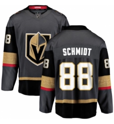 Youth Vegas Golden Knights #88 Nate Schmidt Authentic Black Home Fanatics Branded Breakaway NHL Jersey