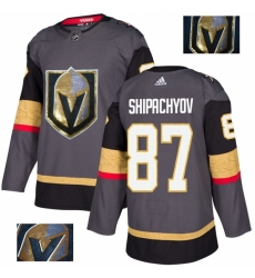 Men's Adidas Vegas Golden Knights #87 Vadim Shipachyov Authentic Gray Fashion Gold NHL Jersey