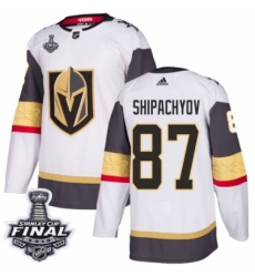 Men's Adidas Vegas Golden Knights #87 Vadim Shipachyov Authentic White Away 2018 Stanley Cup Final NHL Jersey