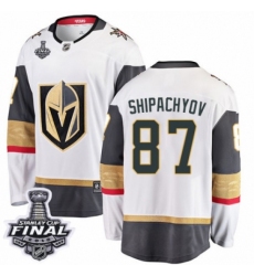 Men's Vegas Golden Knights #87 Vadim Shipachyov Authentic White Away Fanatics Branded Breakaway 2018 Stanley Cup Final NHL Jersey