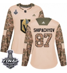 Women's Adidas Vegas Golden Knights #87 Vadim Shipachyov Authentic Camo Veterans Day Practice 2018 Stanley Cup Final NHL Jersey