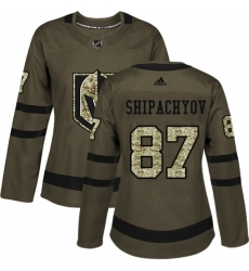 Women's Adidas Vegas Golden Knights #87 Vadim Shipachyov Authentic Green Salute to Service NHL Jersey