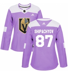 Women's Adidas Vegas Golden Knights #87 Vadim Shipachyov Authentic Purple Fights Cancer Practice NHL Jersey