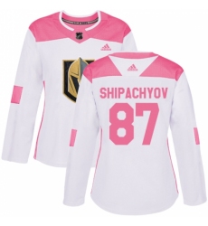 Women's Adidas Vegas Golden Knights #87 Vadim Shipachyov Authentic White/Pink Fashion NHL Jersey