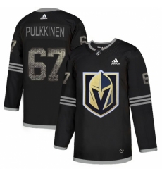 Men's Adidas Vegas Golden Knights #67 Teemu Pulkkinen Black Authentic Classic Stitched NHL Jersey