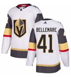 Men's Adidas Vegas Golden Knights #41 Pierre-Edouard Bellemare Authentic White Away NHL Jersey