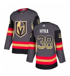 Men's Adidas Vegas Golden Knights #38 Tomas Hyka Authentic Black Drift Fashion NHL Jersey