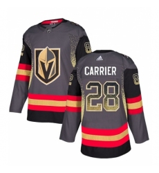 Men's Adidas Vegas Golden Knights #28 William Carrier Authentic Black Drift Fashion NHL Jersey