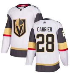 Women's Adidas Vegas Golden Knights #28 William Carrier Authentic White Away NHL Jersey