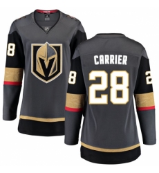 Women's Vegas Golden Knights #28 William Carrier Authentic Black Home Fanatics Branded Breakaway NHL Jersey