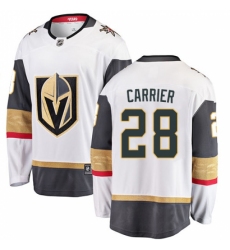 Youth Vegas Golden Knights #28 William Carrier Authentic White Away Fanatics Branded Breakaway NHL Jersey