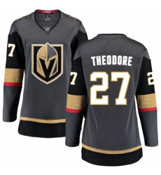 Women's Vegas Golden Knights #27 Shea Theodore Authentic Black Home Fanatics Branded Breakaway NHL Jersey