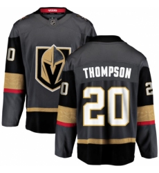 Youth Vegas Golden Knights #20 Paul Thompson Authentic Black Home Fanatics Branded Breakaway NHL Jersey