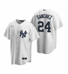 Men's Nike New York Yankees #24 Gary Sanchez White Home Stitched Baseball Jersey