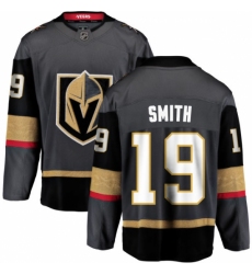Men's Vegas Golden Knights #19 Reilly Smith Authentic Black Home Fanatics Branded Breakaway NHL Jersey