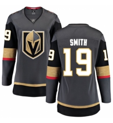 Women's Vegas Golden Knights #19 Reilly Smith Authentic Black Home Fanatics Branded Breakaway NHL Jersey