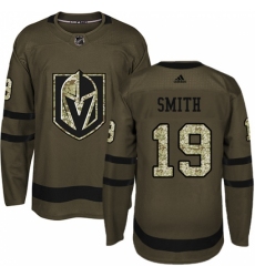Youth Adidas Vegas Golden Knights #19 Reilly Smith Authentic Green Salute to Service NHL Jersey