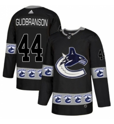 Men's Adidas Vancouver Canucks #44 Erik Gudbranson Authentic Black Team Logo Fashion NHL Jersey