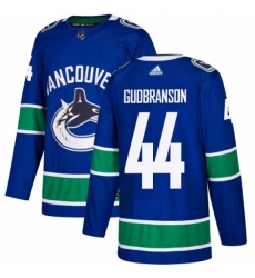 Men's Adidas Vancouver Canucks #44 Erik Gudbranson Authentic Blue Home NHL Jersey