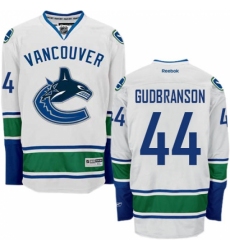 Men's Reebok Vancouver Canucks #44 Erik Gudbranson Authentic White Away NHL Jersey