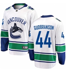 Men's Vancouver Canucks #44 Erik Gudbranson Fanatics Branded White Away Breakaway NHL Jersey