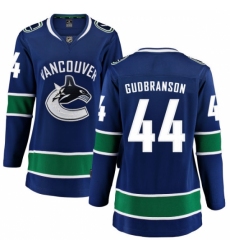 Women's Vancouver Canucks #44 Erik Gudbranson Fanatics Branded Blue Home Breakaway NHL Jersey
