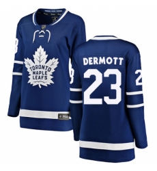 Women's Toronto Maple Leafs #23 Travis Dermott Authentic Royal Blue Home Fanatics Branded Breakaway NHL Jersey