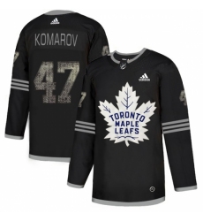 Men's Adidas Toronto Maple Leafs #47 Leo Komarov Black Authentic Classic Stitched NHL Jersey