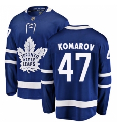 Men's Toronto Maple Leafs #47 Leo Komarov Fanatics Branded Royal Blue Home Breakaway NHL Jersey