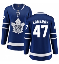 Women's Toronto Maple Leafs #47 Leo Komarov Fanatics Branded Royal Blue Home Breakaway NHL Jersey