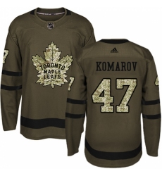 Youth Adidas Toronto Maple Leafs #47 Leo Komarov Authentic Green Salute to Service NHL Jersey